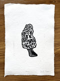Morel Mushroom B&W Print (A5)
