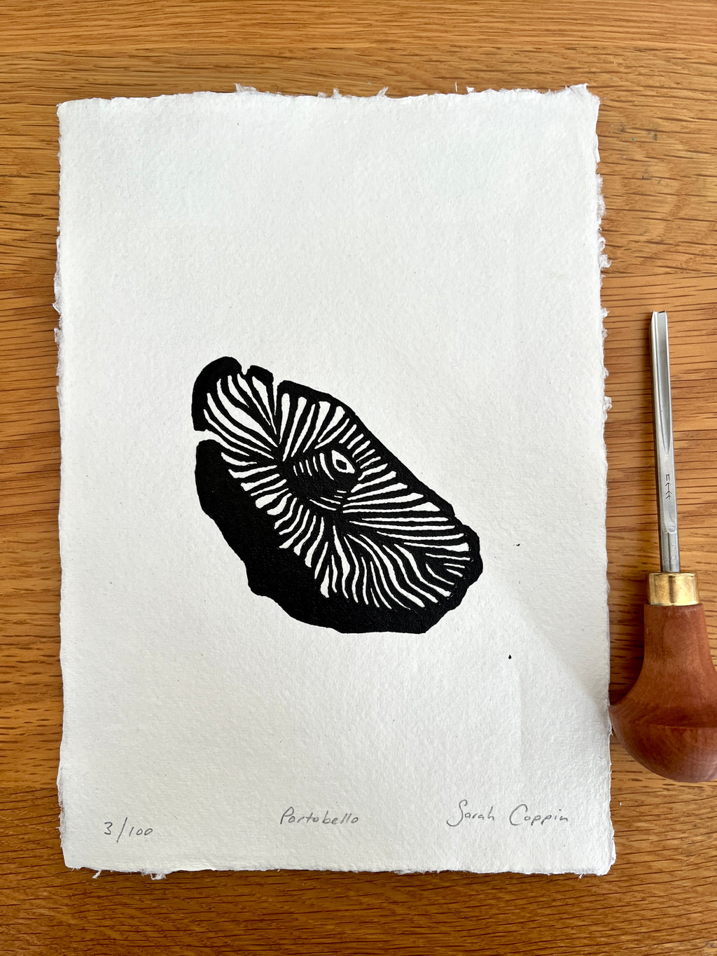 Portobello Mushroom B&W (A5)